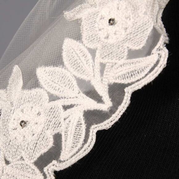 ST PUCCHI M1479 Diamond White Lace Chapel Long Wedding Bridal Veil main image 7